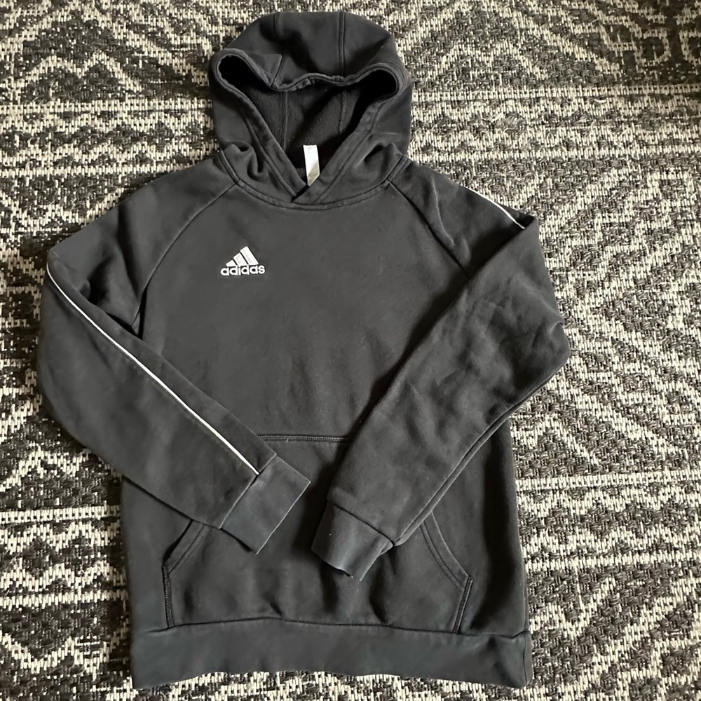 Boys Large adidas Black Hooded Sweatshirt